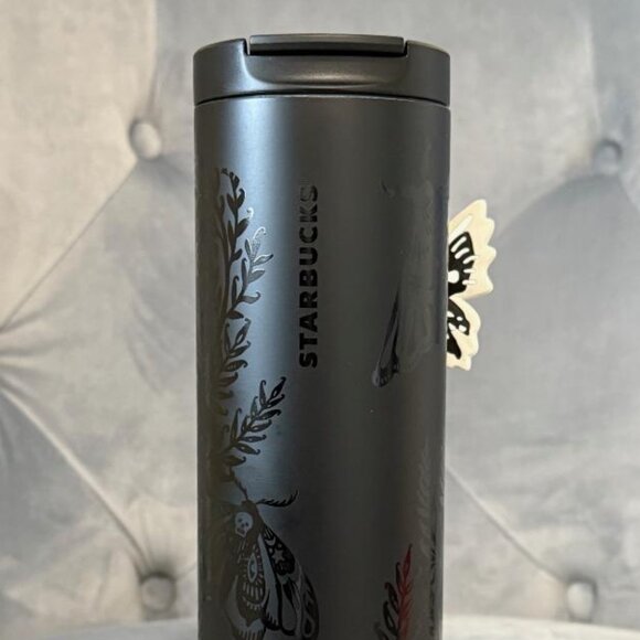 Starbucks Stainless Steel Onyx Tumbler with Moth Charm (16 oz) - Picture 4 of 7